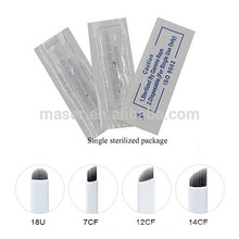 CE permanent makeup manual microblade pens7 9 11 12 14 16 18 19 21 pins blade needles 3D eyebrow embroidery/microblade needle